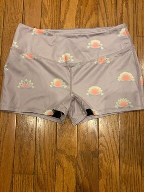 FP Movement by Free People Lilac Lotus-Print Bike Shorts XS
